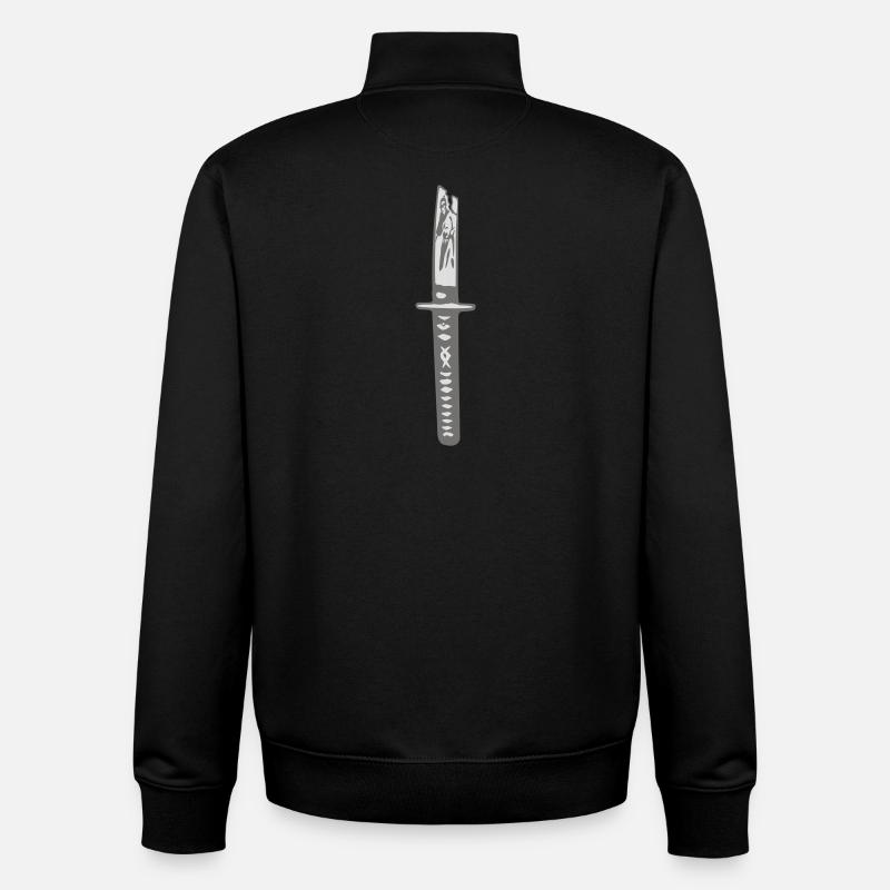 Katana Klinge - Unisex Organic Zip Sweatshirt von Stanley/Stella - Schwarz