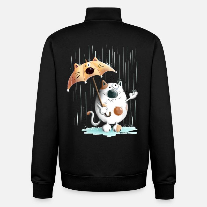 Rainy Day - Sweat zippé unisexe en coton bio Stanley/Stella - noir