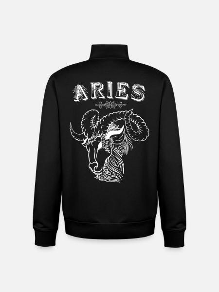 Aries Sternzeichen Widder - Unisex Organic Zip Sweatshirt von Stanley/Stella - Schwarz
