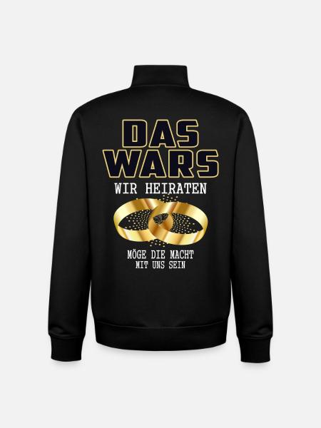 Das war´s wir Heiraten - Unisex Organic Zip Sweatshirt von Stanley/Stella - Schwarz