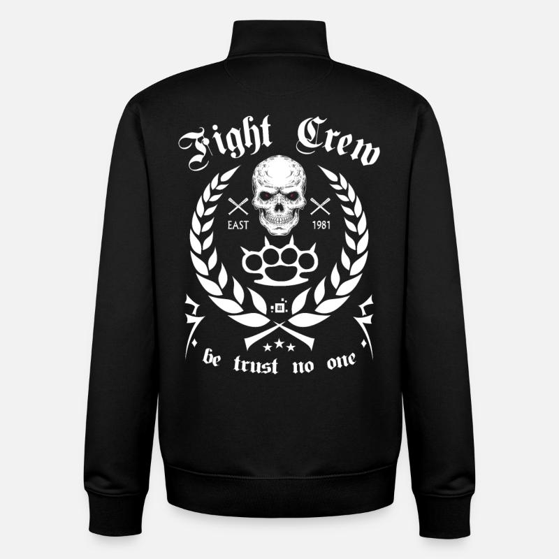 Combat team - Unisex Organic Zip Sweatshirt by Stanley/Stella - black