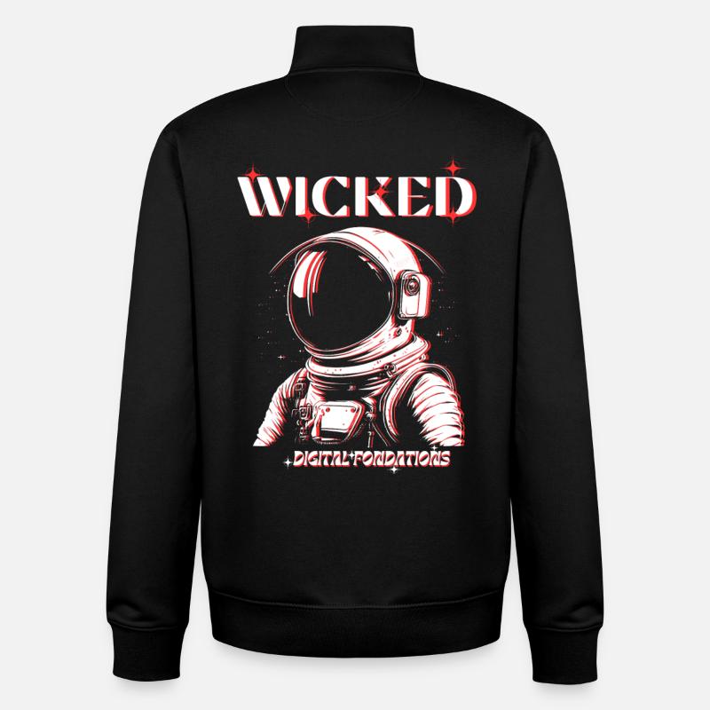 wicked - Sweat zippé unisexe en coton bio Stanley/Stella - noir