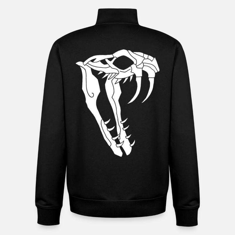 Schlangen-Schädel - Unisex Organic Zip Sweatshirt von Stanley/Stella - Schwarz