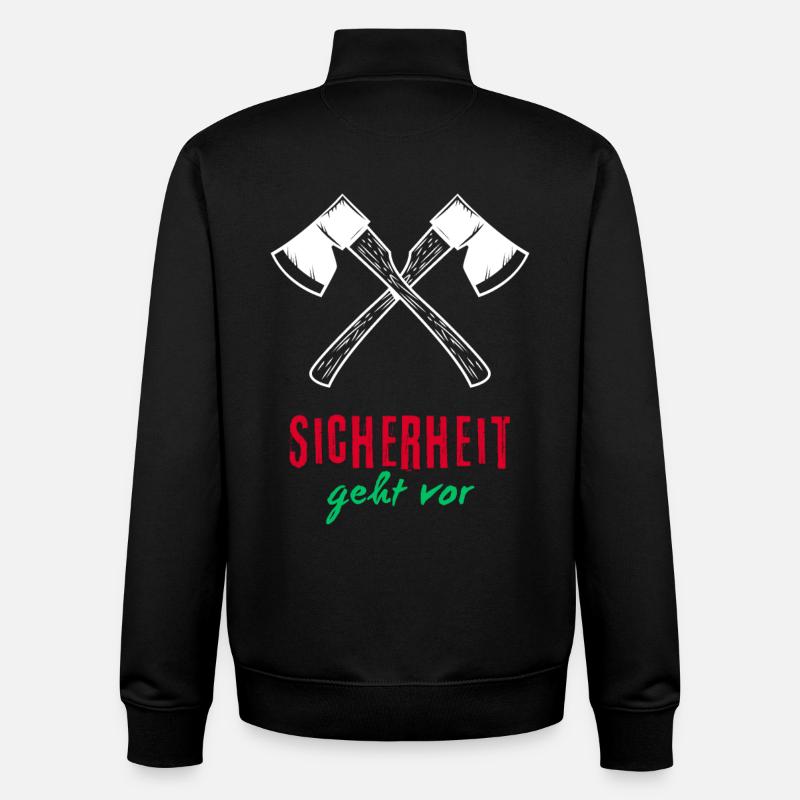 Sicherheit geht vor - Unisex Organic Zip Sweatshirt von Stanley/Stella - Schwarz