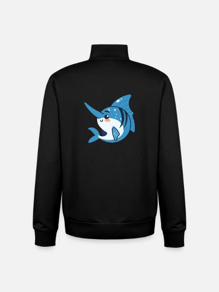 Schwertfisch in Bewegung - Unisex Organic Zip Sweatshirt von Stanley/Stella - Schwarz