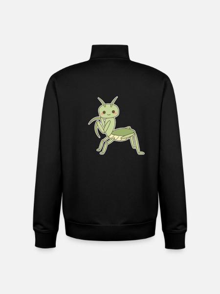 Elegant Praying Mantis - Unisex Organic Zip Sweatshirt by Stanley/Stella - black