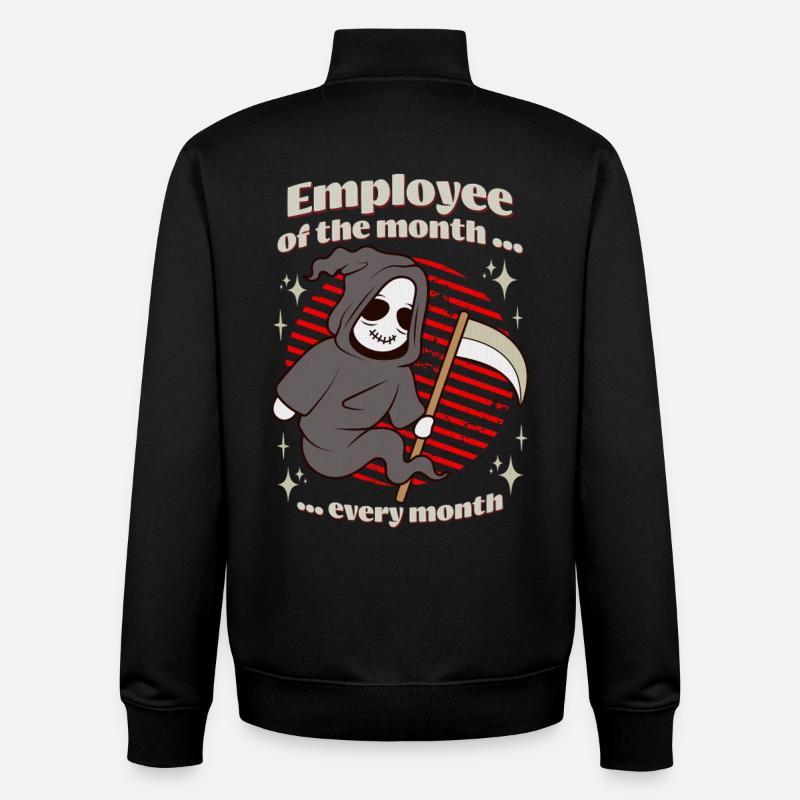 Grim Reaper Employé du mois - Sweat zippé unisexe en coton bio Stanley/Stella - noir
