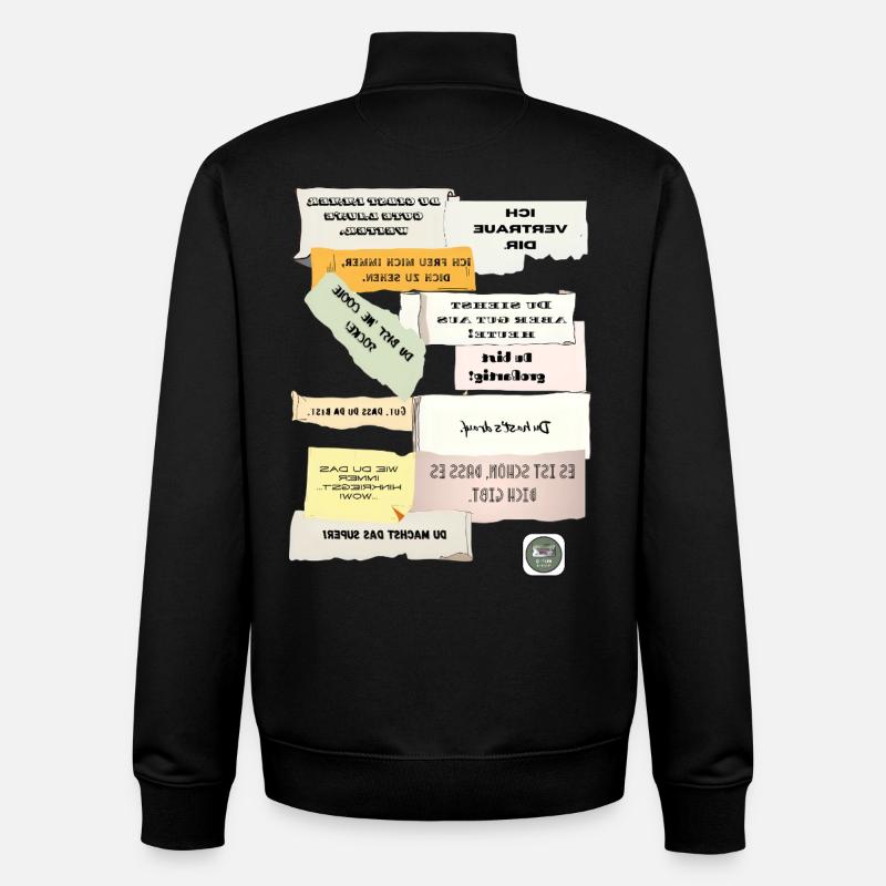 Votre dose quotidienne de motivation... dans le miroir - Sweat zippé unisexe en coton bio Stanley/Stella - noir