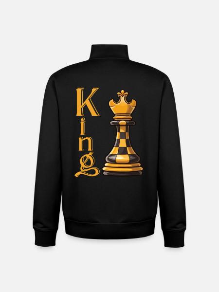 Chess King Elegance - Unisex Organic Zip Sweatshirt by Stanley/Stella - black