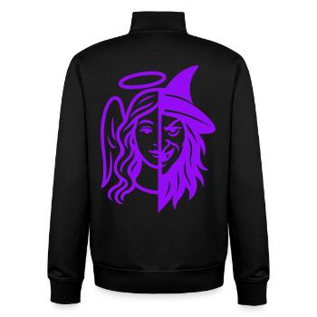 Silhouette Ange Sorcière Dualité - Sweat zippé unisexe en coton bio Stanley/Stella - noir - Dos - AI Model Male 185 light (185cm)