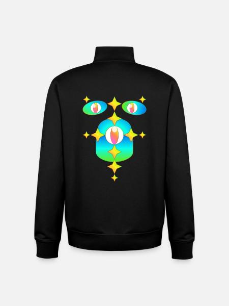 Tausend Sterne - Unisex Organic Zip Sweatshirt von Stanley/Stella - Schwarz