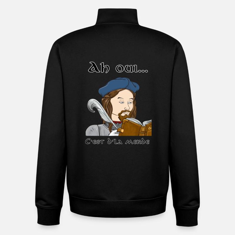 C'est d'là merde - Sweat zippé unisexe en coton bio Stanley/Stella - noir