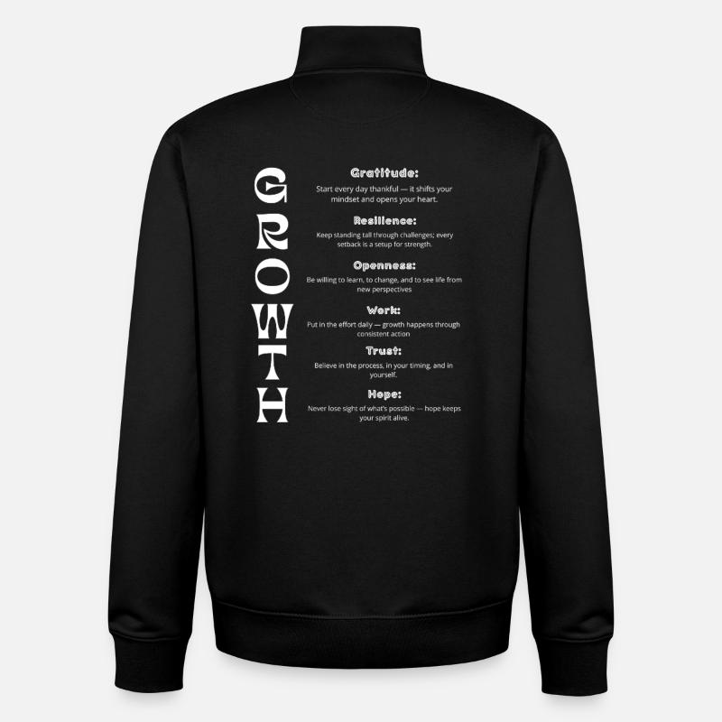 Wachstumsentwicklung - Unisex Organic Zip Sweatshirt von Stanley/Stella - Schwarz