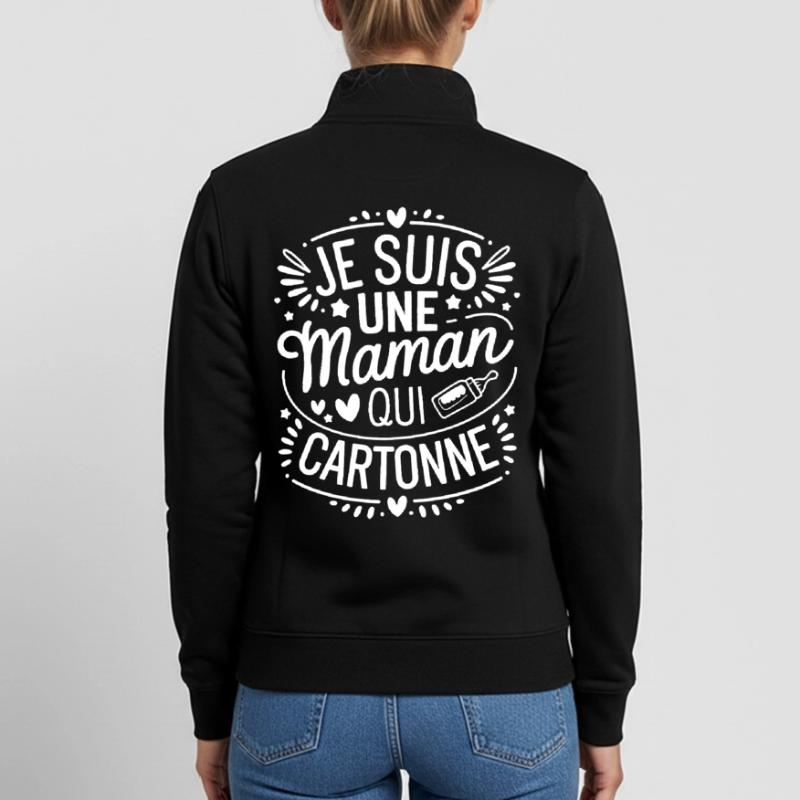 Ich bin eine erfolgreiche Mutter Unisex Organic Zip Sweatshirt von Stanley/Stella