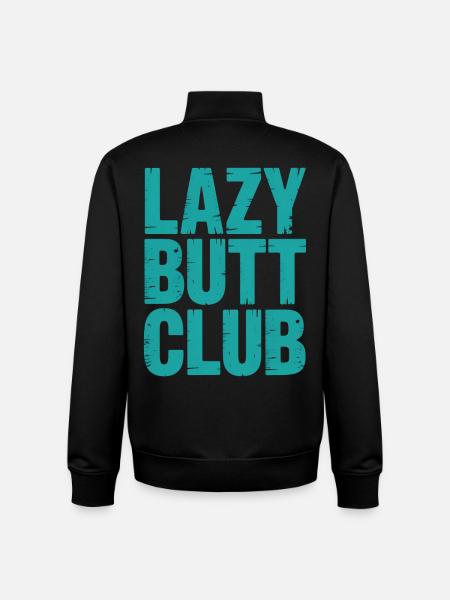 Lazybuttclub Gym Fitness Workout - Unisex Organic Zip Sweatshirt by Stanley/Stella - black