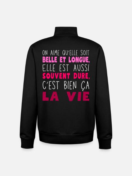 Schönes und langes Leben - Unisex Organic Zip Sweatshirt von Stanley/Stella - Schwarz