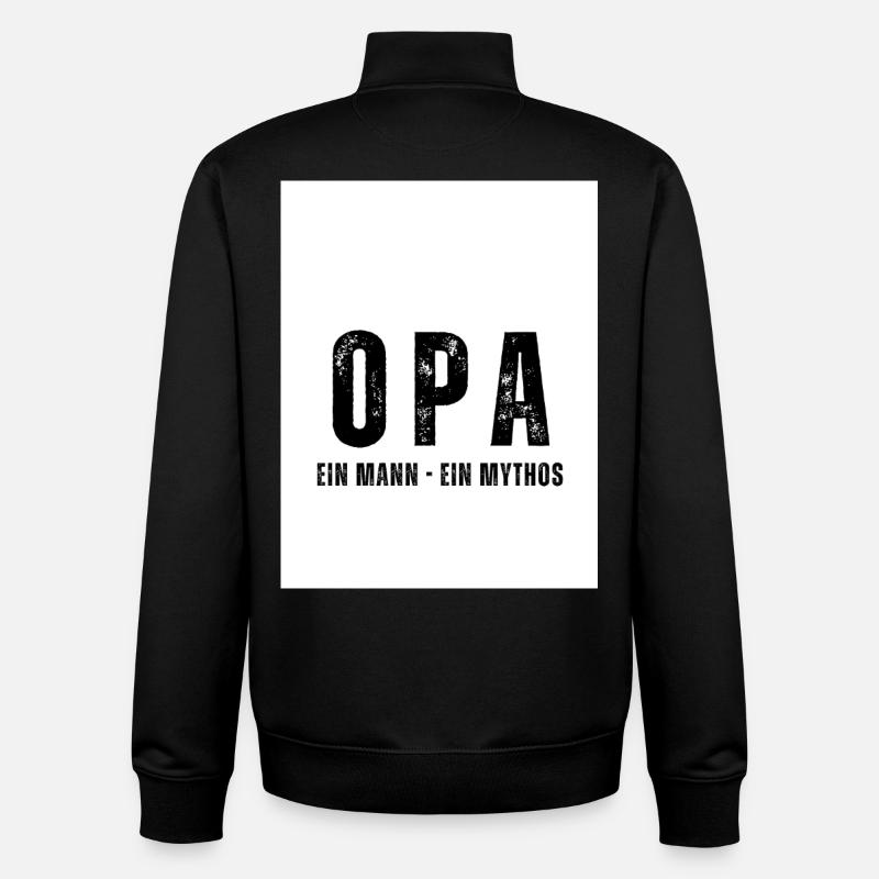 OPA Ein Mann - Ein Mythos - Unisex Organic Zip Sweatshirt von Stanley/Stella - Schwarz