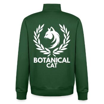 Chat Botanique - Sweat zippé unisexe en coton bio Stanley/Stella - vert bouteille - Dos - AI Model Male 185 dark (185cm)