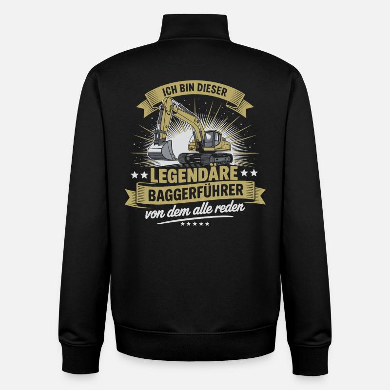 Baggerfuehrer Baggerfahrer - Unisex Organic Zip Sweatshirt von Stanley/Stella - Schwarz