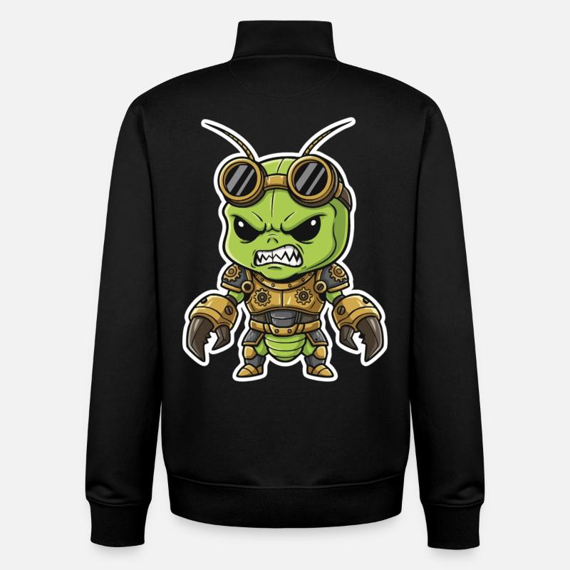 Extraterrestre Steampunk Guerrier Armure Laiton - Sweat zippé unisexe en coton bio Stanley/Stella - noir