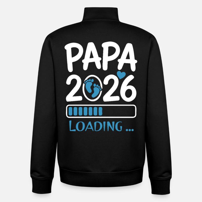 Dad Dad 2026 Funny Gift - Unisex Organic Zip Sweatshirt by Stanley/Stella - black