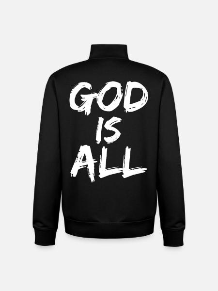god is all - Unisex Organic Zip Sweatshirt by Stanley/Stella - black