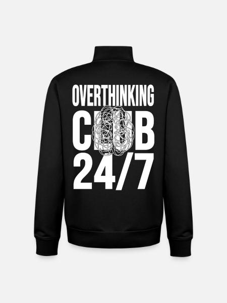 Overthinking Club 24/7 Mental Chaos - Unisex Organic Zip Sweatshirt by Stanley/Stella - black