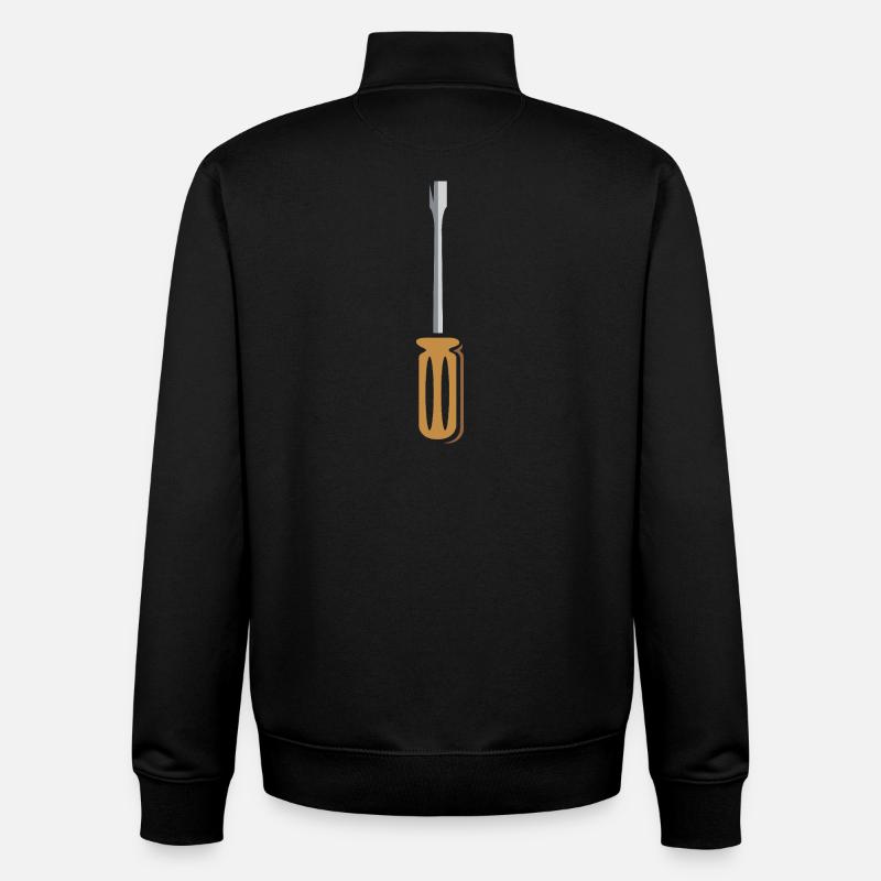 Screwdriver Tool Design for Craftsmen - Unisex Organic Zip Sweatshirt by Stanley/Stella - black