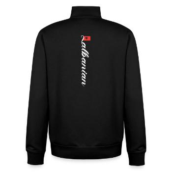 Albanie - Sweat zippé unisexe en coton bio Stanley/Stella - noir - Dos - AI Model Male 185 light (185cm)