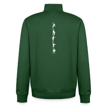 Poledance Silhoutten weiss - Unisex Organic Zip Sweatshirt von Stanley/Stella - Flaschengrün - Hinten - AI Model Male 185 dark (185cm)