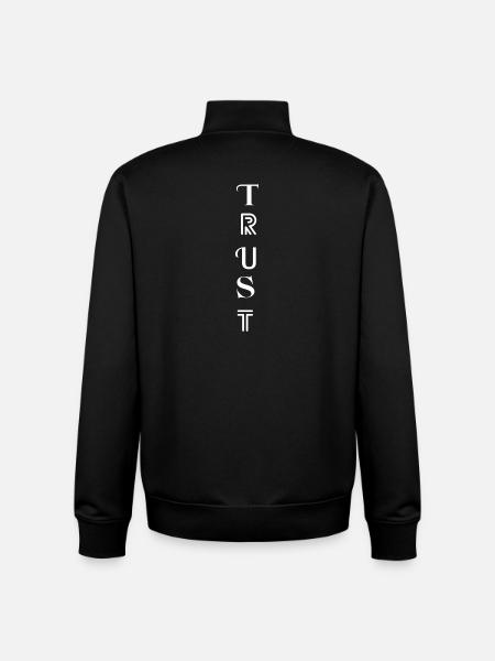 TRUST – Trust your path - Unisex Organic Zip Sweatshirt by Stanley/Stella - black