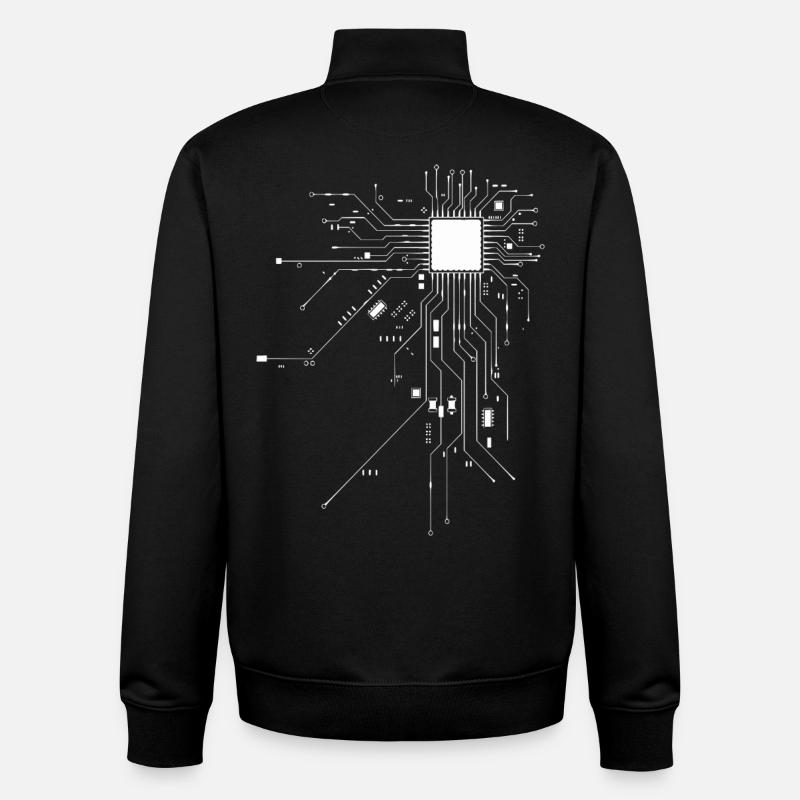 Pirates informatiques cybercriminalité - Sweat zippé unisexe en coton bio Stanley/Stella - noir