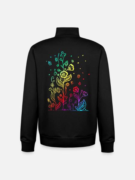 flower - Unisex Organic Zip Sweatshirt von Stanley/Stella - Schwarz