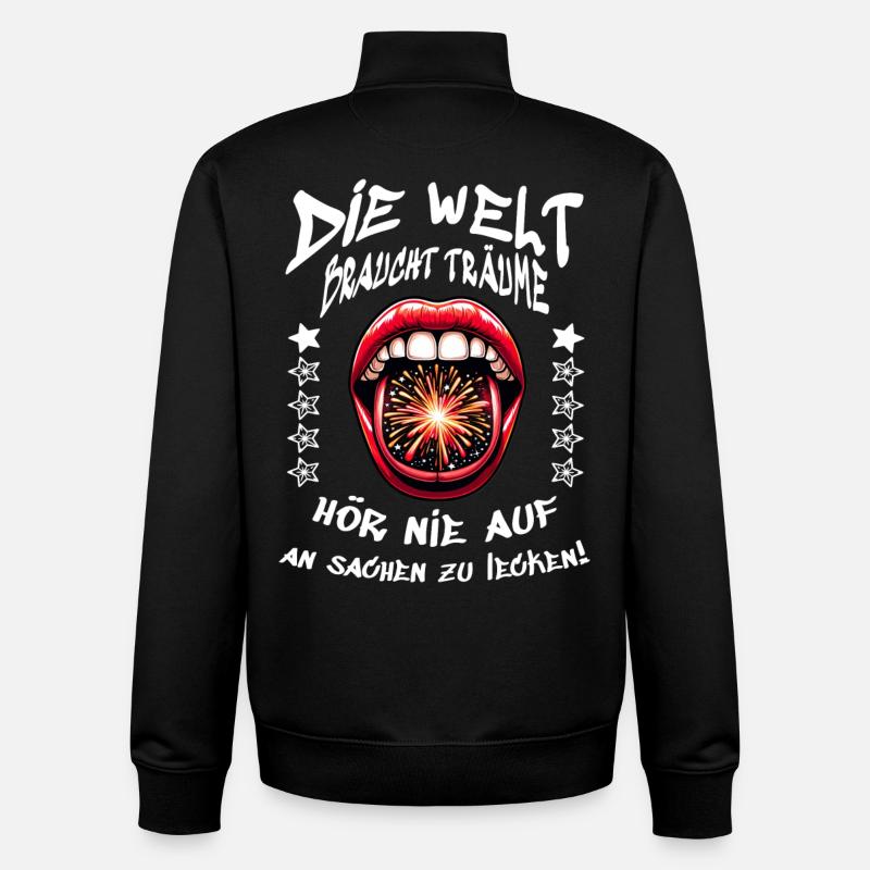 L’univers du goût - Sweat zippé unisexe en coton bio Stanley/Stella - noir