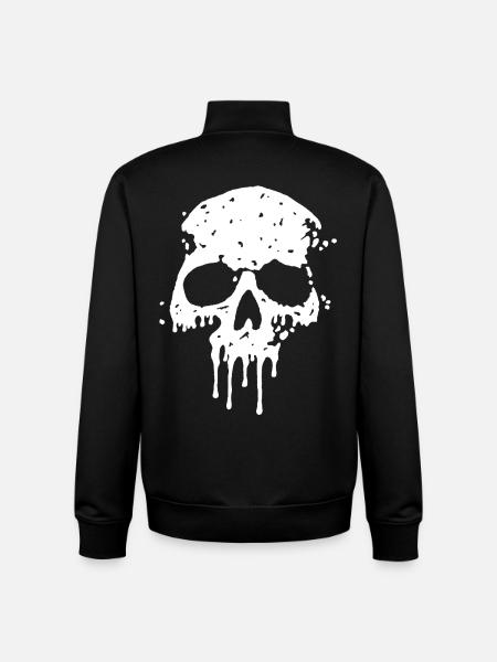 Graffiti Skull - Unisex Organic Zip Sweatshirt by Stanley/Stella - black