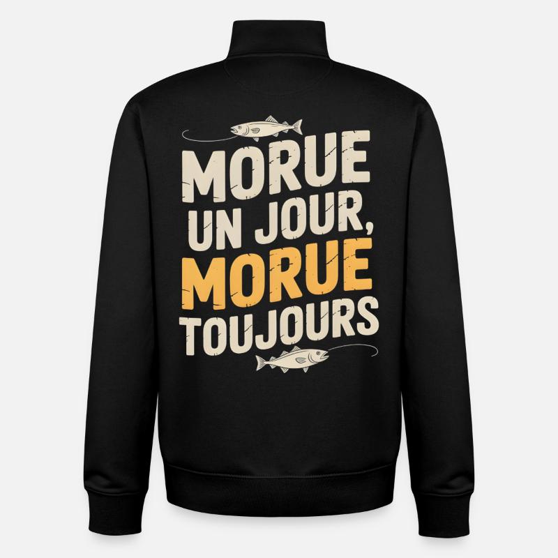 Once cod Cod - Unisex Organic Zip Sweatshirt by Stanley/Stella - black