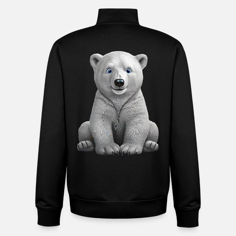 Eisbaer - Sweat zippé unisexe en coton bio Stanley/Stella - noir