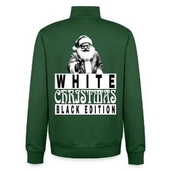 Blanc Noël Noir Edition - Sweat zippé unisexe en coton bio Stanley/Stella - vert bouteille - Dos - AI Model Male 185 dark (185cm)