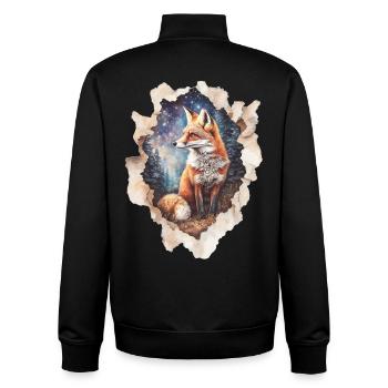 Fuchs Sternenhimmel - Unisex Organic Zip Sweatshirt von Stanley/Stella - Schwarz - Hinten - AI Model Male 185 light (185cm)