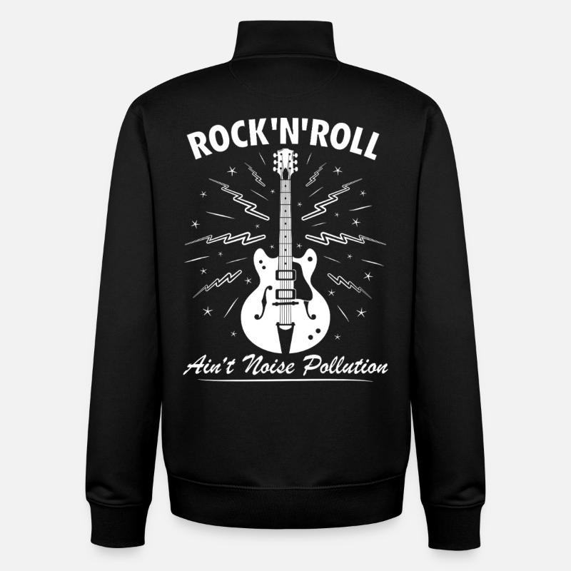 Rock 'n' Roll ist keine Lärmbelastung - Unisex Organic Zip Sweatshirt von Stanley/Stella - Schwarz