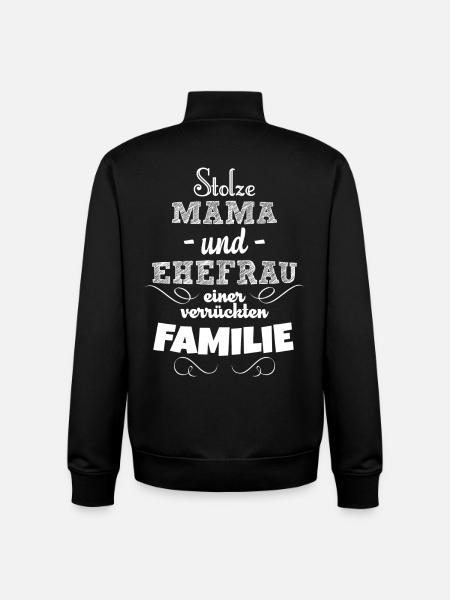 Stolze Mama - Unisex Organic Zip Sweatshirt von Stanley/Stella - Schwarz