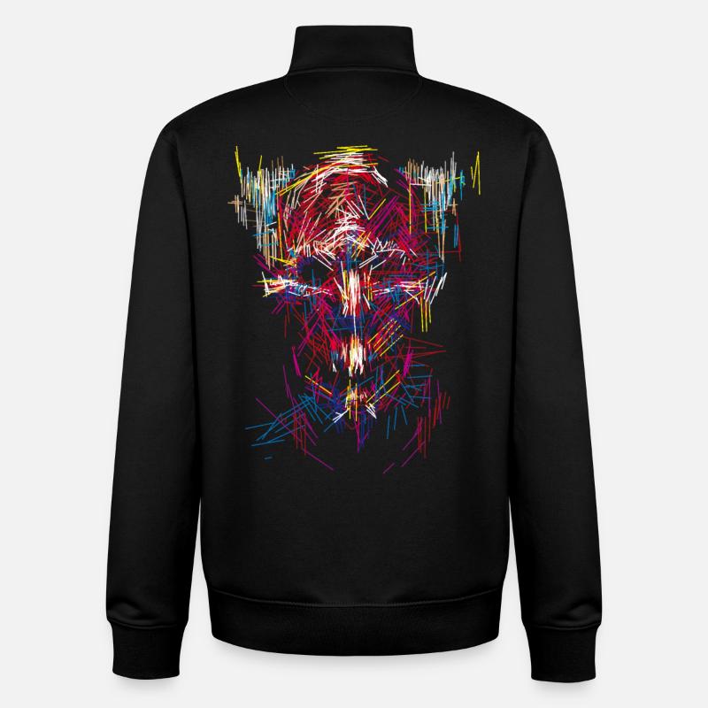 Halloween devil / Abstract - Unisex Organic Zip Sweatshirt by Stanley/Stella - black