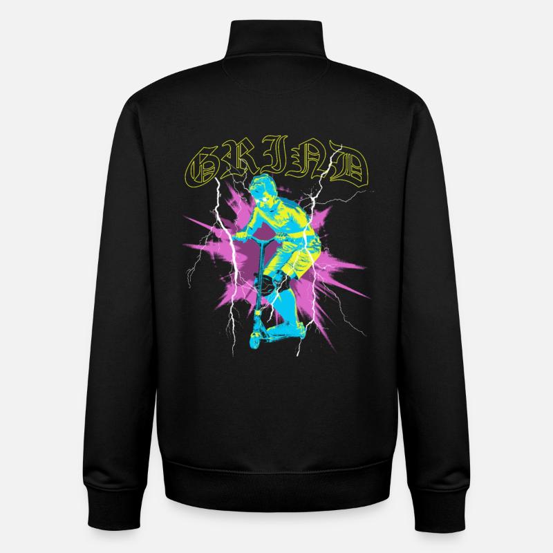 Freestyle Scooter | Kinder Geschenk - Unisex Organic Zip Sweatshirt von Stanley/Stella - Schwarz