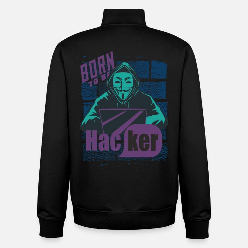 Hacker - Unisex Organic Zip Sweatshirt von Stanley/Stella - Schwarz