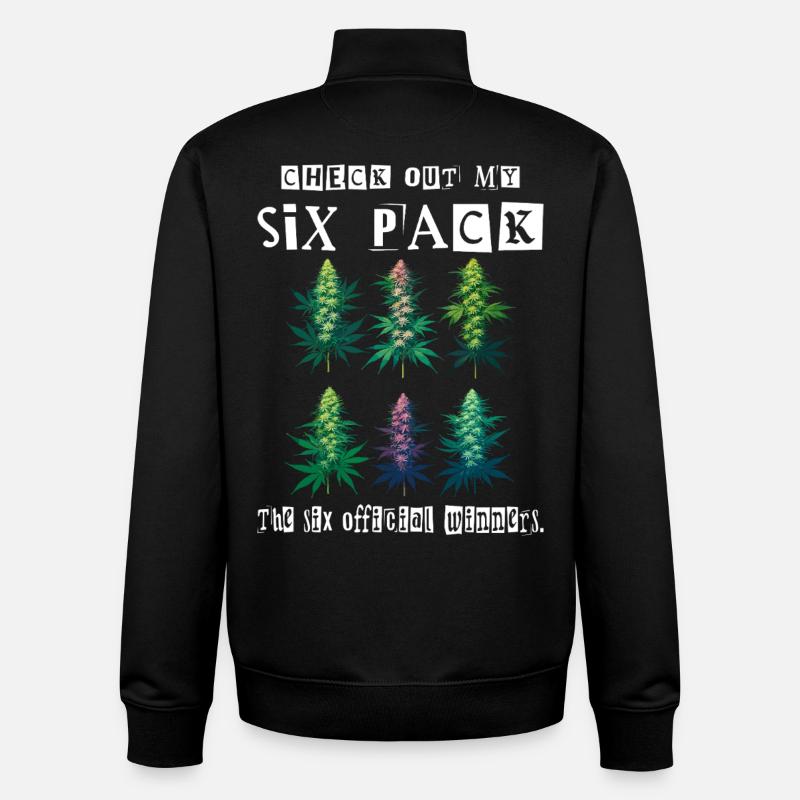 Cannabis Six Pack - Unisex Organic Zip Sweatshirt von Stanley/Stella - Schwarz