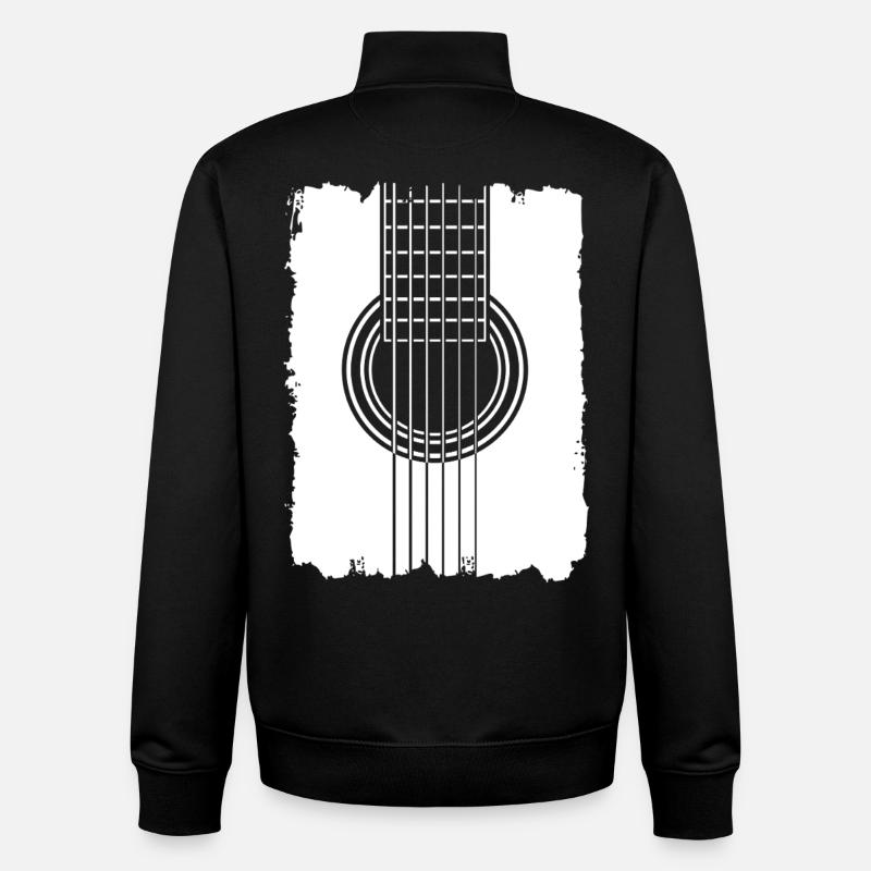 Guitar Poster Graffiti Style - Unisex Organic Zip Sweatshirt by Stanley/Stella - black