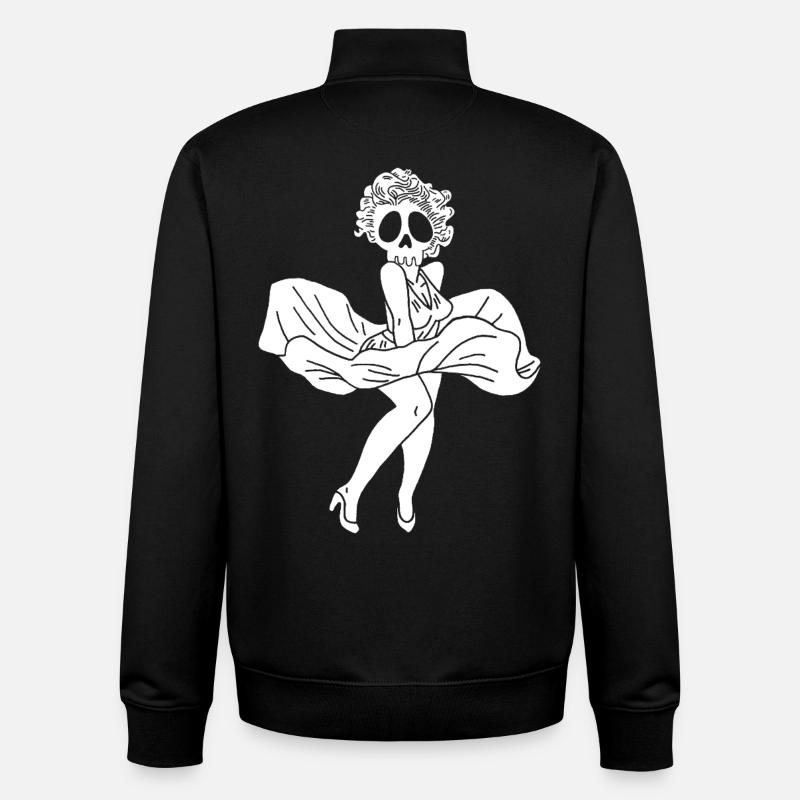 Fantôme de Marylin Monroe - Unisex Organic Zip Sweatshirt by Stanley/Stella - black