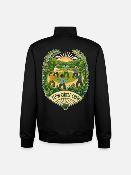 SLOW CIRCLE CREW Clouds - Unisex Organic Zip Sweatshirt by Stanley/Stella - black