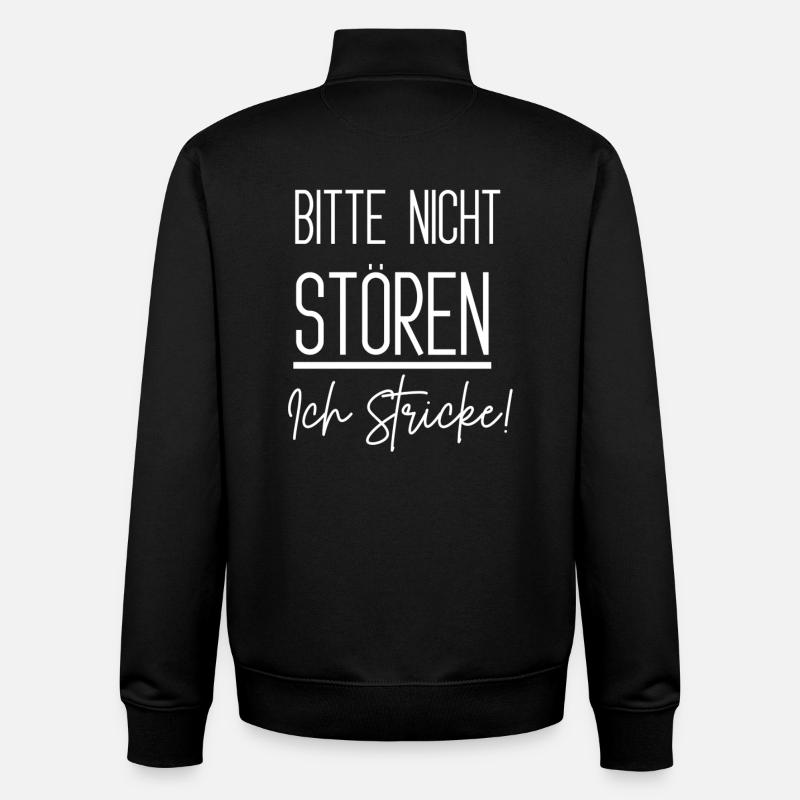 Humorvolles Statement Design - Unisex Organic Zip Sweatshirt von Stanley/Stella - Schwarz