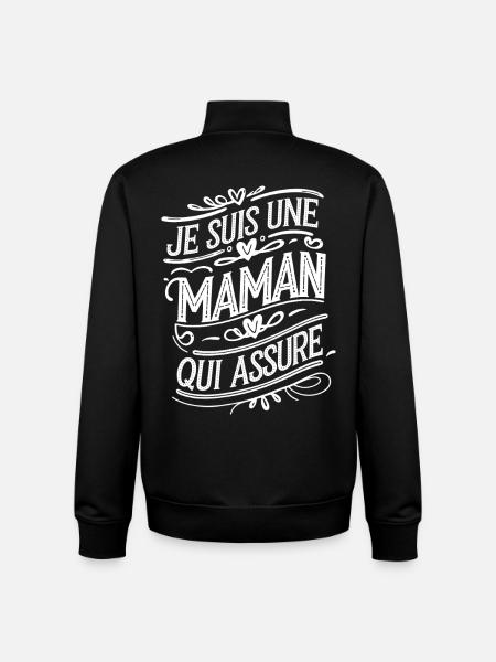 I am a Mother who Assures - Unisex Organic Zip Sweatshirt by Stanley/Stella - black